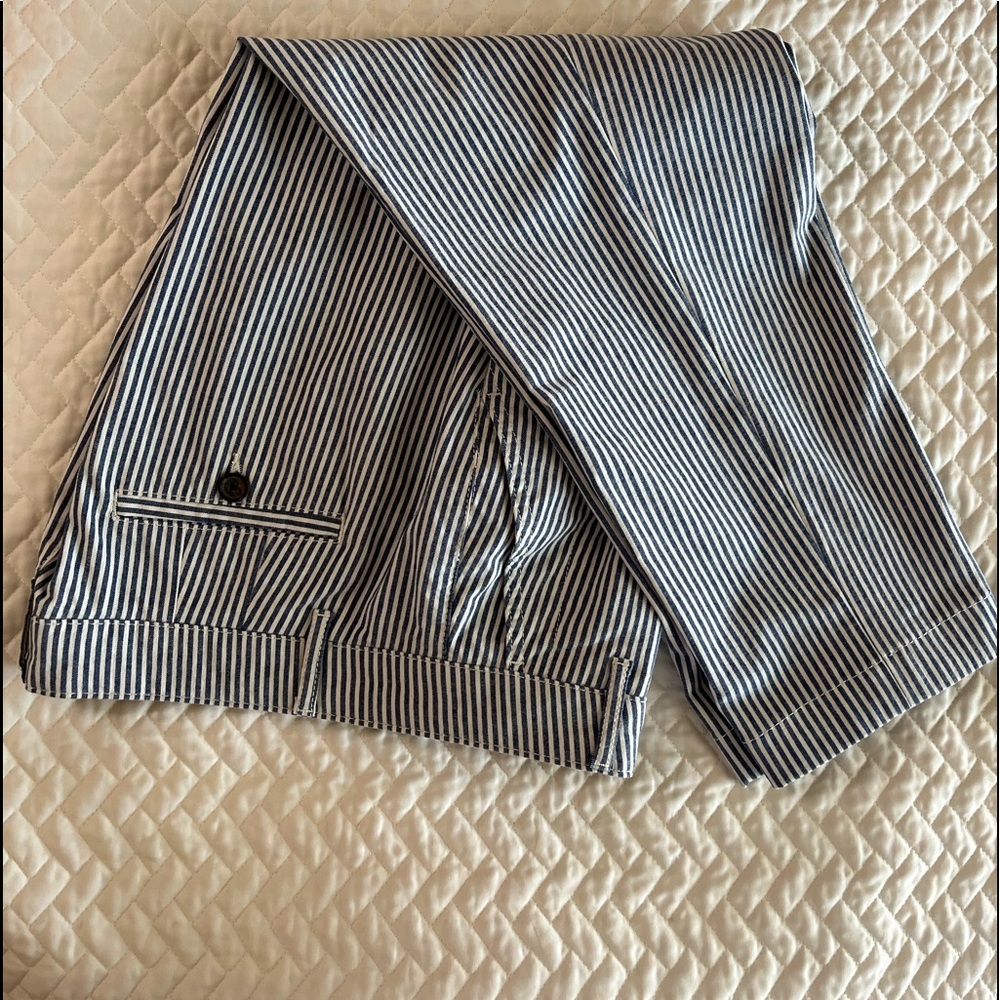 Boden Striped Cotton Capris